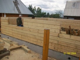 Баня из профилированного бруса под усадку Баня из профилированного бруса под усадку