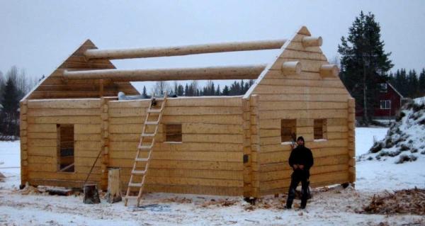 Норвежская рубка. Дома и бани из лафета Норвежская рубка. Дома и бани из лафета