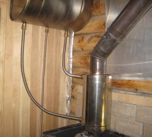 Печь для бани с теплообменником для воды Печь для бани с теплообменником для воды