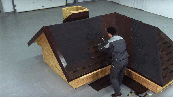 Покрытие крыши мягкой кровлей Покрытие крыши мягкой кровлей