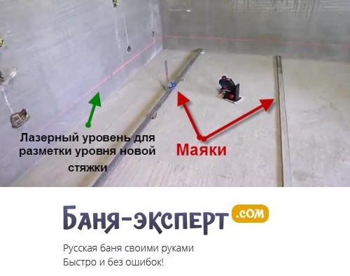 Как установить маяки для выравнивания пола Как установить маяки для выравнивания пола