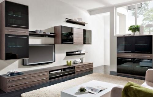 Модульная стенка в гостиной Модульная стенка в гостиной