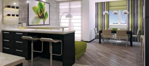 Барная стойка на кухне: варианты расположения Барная стойка на кухне: варианты расположения