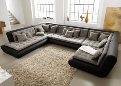 П-образные и полукруглые диваны для гостиной