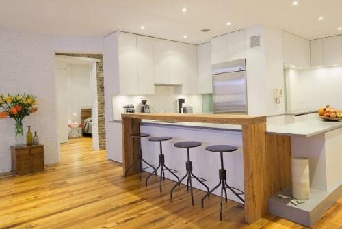 Барная стойка на кухне: варианты расположения Барная стойка на кухне: варианты расположения