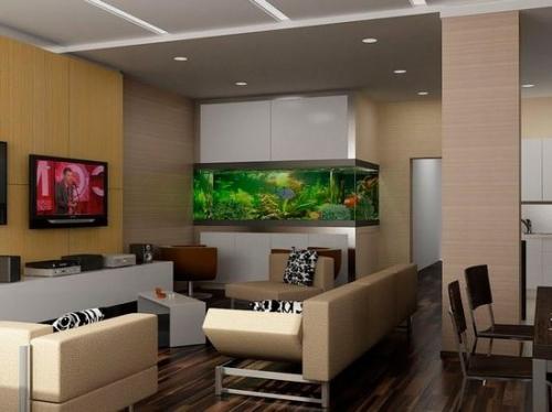 Аквариум в интерьере гостиной Аквариум в интерьере гостиной