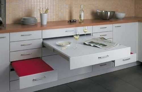 Подбираем мебель для узкой кухни Подбираем мебель для узкой кухни