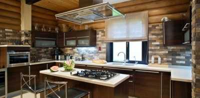 Искусственный декоративный камень в интерьере кухни Искусственный декоративный камень в интерьере кухни