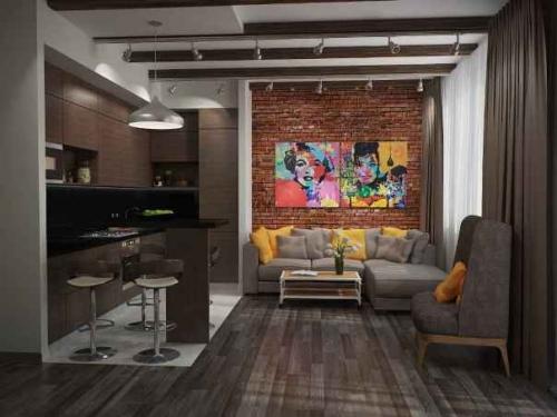 Обустройство и мебель в гостиной стиля лофт Обустройство и мебель в гостиной стиля лофт