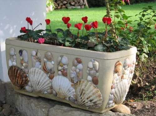 Декор цветочных горшков