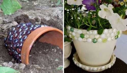 Декор цветочных горшков