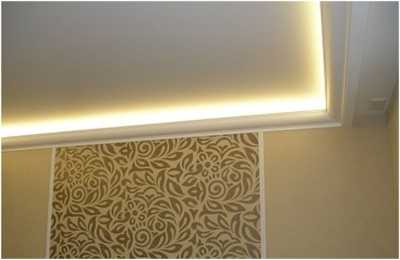 Подсветка потолка светодиодной лентой под плинтусом Подсветка потолка светодиодной лентой под плинтусом