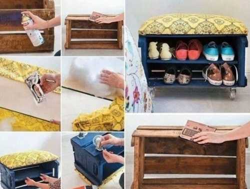 Как сделать пуф из старого ящика Как сделать пуф из старого ящика