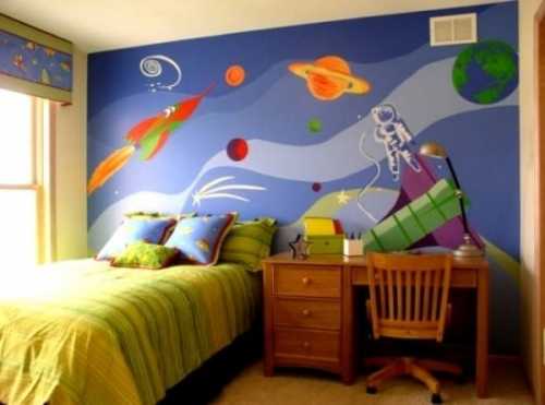 Детская комната в космическом стиле
