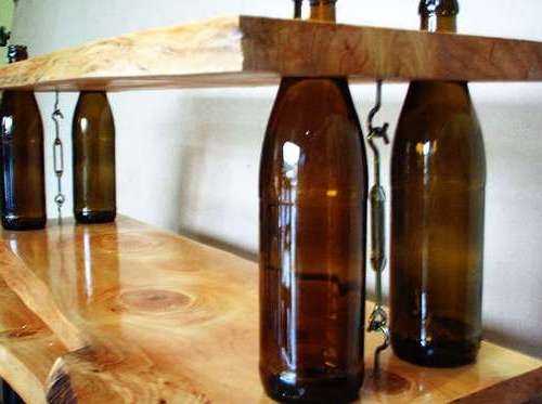 Декор из стеклянных бутылок Декор из стеклянных бутылок