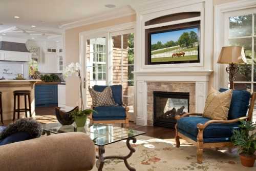 Телевизор на стене в гостиной: идеи декора Телевизор на стене в гостиной: идеи декора