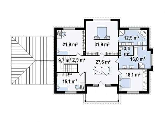 Проект дома с гаражом под одной крышей Проект дома с гаражом под одной крышей