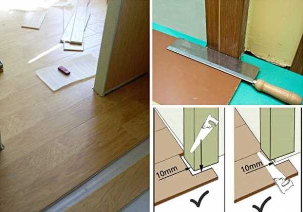 Отделка дверного проема ламинатом: как положить пол на стыке своими руками Отделка дверного проема ламинатом: как положить пол на стыке своими руками
